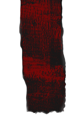 an illustration of a red smudge on black Artwork: Haytham Al-Sayegh