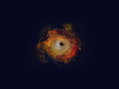 An illustration of a blackhole. Artwork by Haisam Al Saiegh